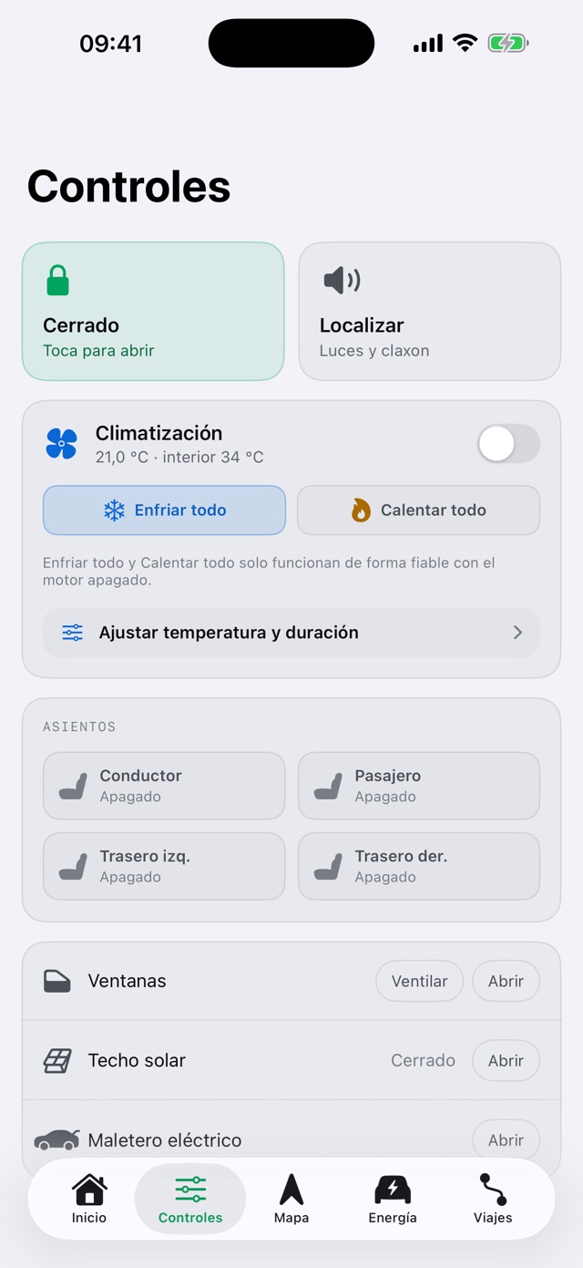 Controles del coche